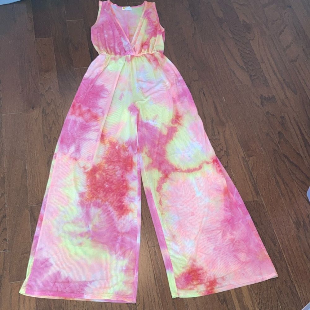Pastel Sheer Wide Leg Jumper